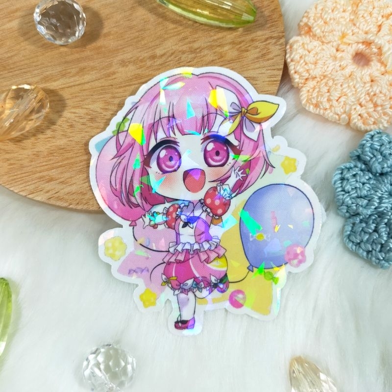 

Sticker Hologram Brokenglass Fanmerch Emu Otori Chibi Original Fanart by Merch Trove