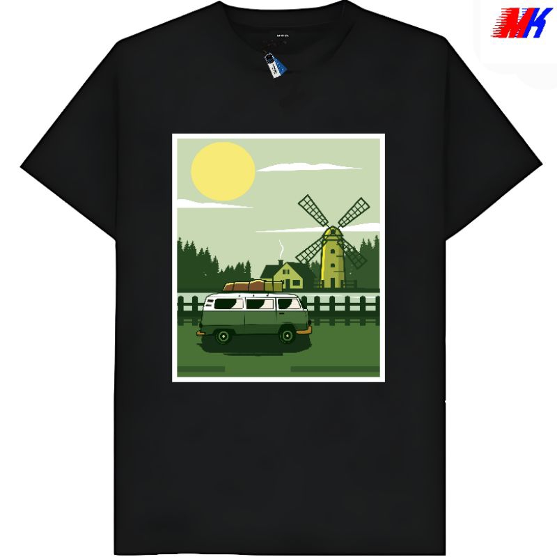 Kaos Baju Tshirt Custom Pria Wanita Anak Dewasa Custom Mobil Car Sport Olahraga Windmil Belanda Dutch Travel Traveling Camping Liburan