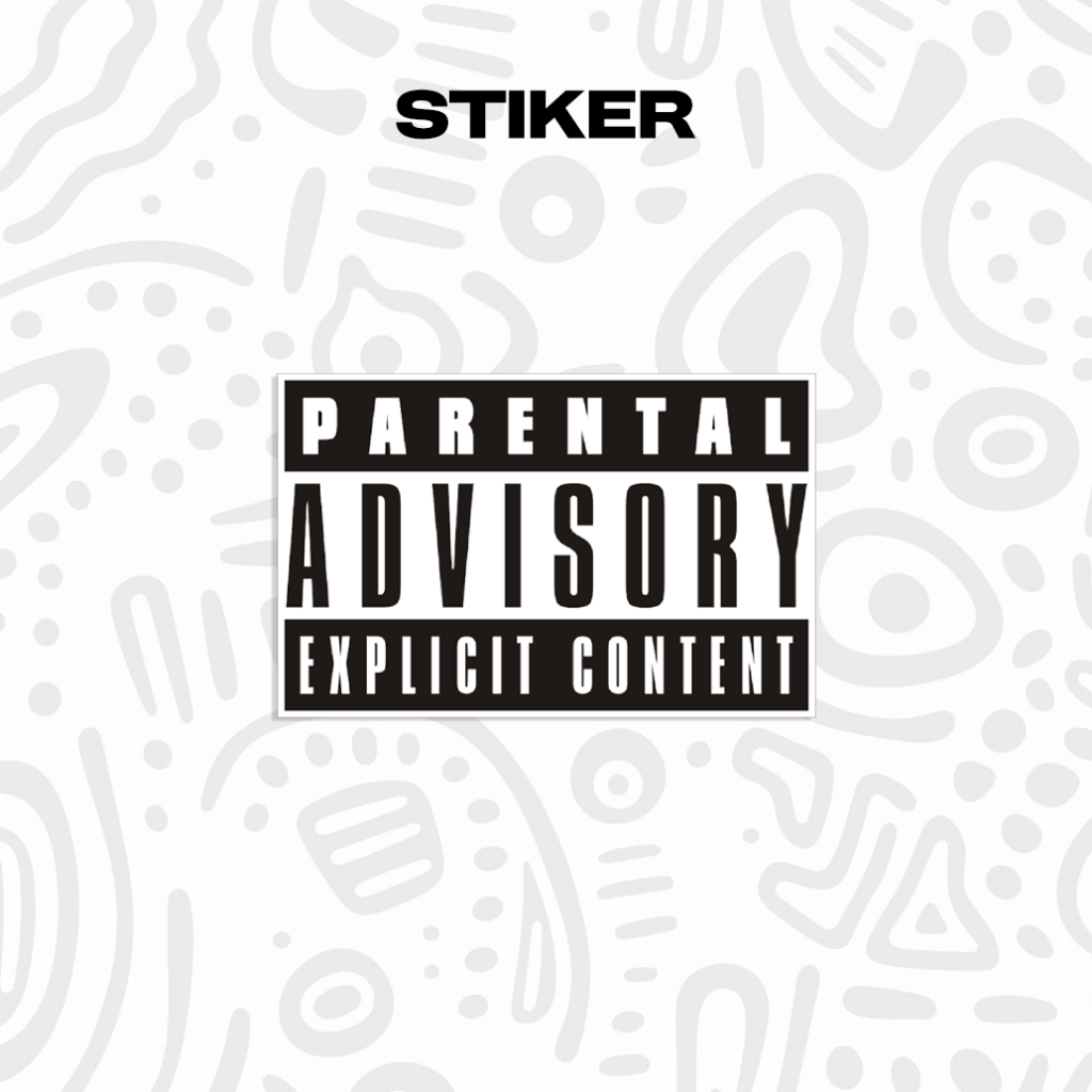 

[] STIKER PARENTAL ADVISORY / TANPA MINIMAL / STIKER MURAH / STIKER KEREN / STIKER VIRAL / STIKER AESTHETIC