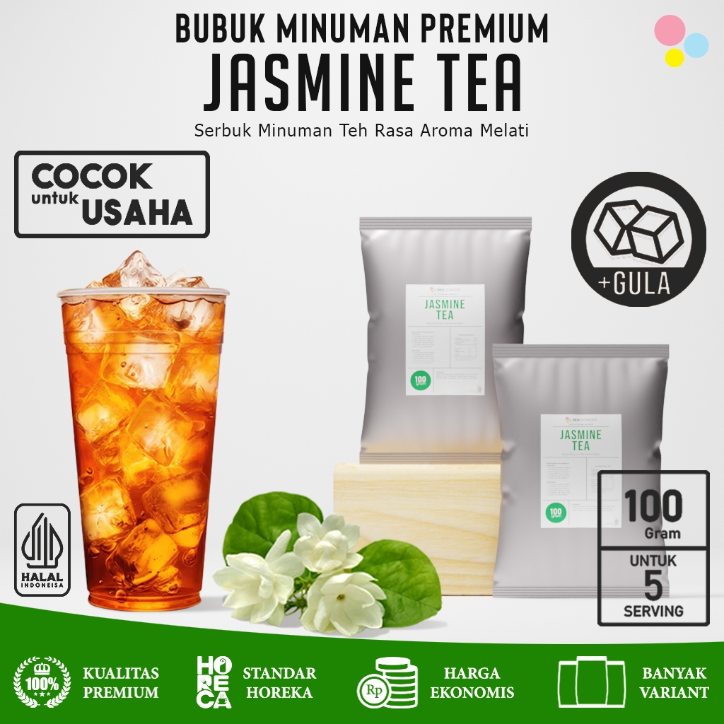 

Bubuk Minuman Rasa Jasmine Tea 100Gr Minuman Bubuk Instan Teh Jasmine 100 Gram