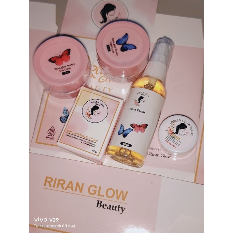 1 paket riran glow original + 1 sanblok flek riran glow