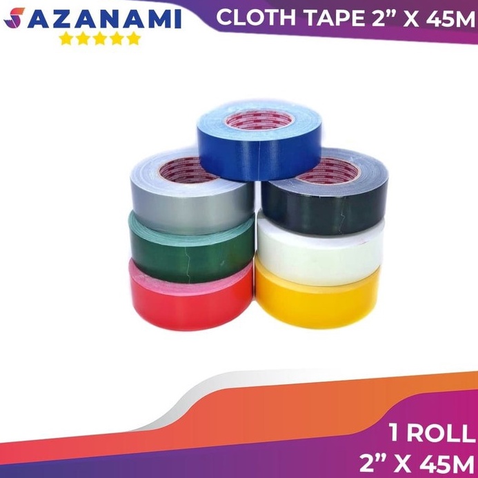 LAKBAN KAIN WARNA 2 X 45M CLOTH TAPE SAZANAMI LAKBAN KAIN JUMBO