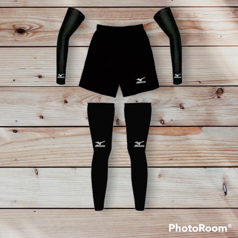 Super Obral Peket pakaian olahraga pria wanita short pants manset tangan jempol manset kaki deker kn