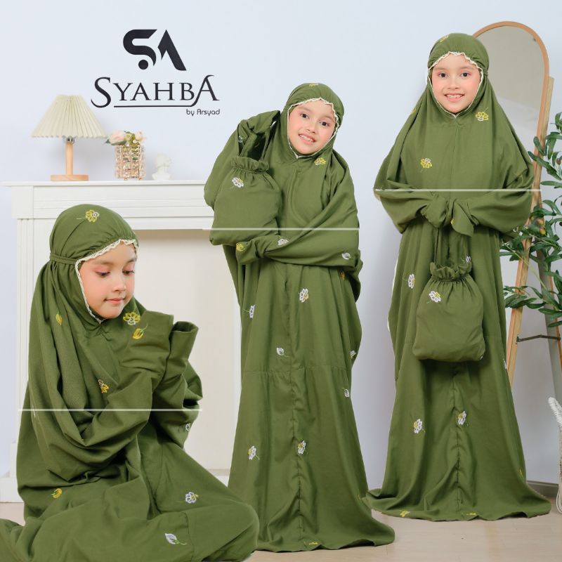 Mukena Terusan Bunga DAFODIL Anak SD Remaja | Syahba