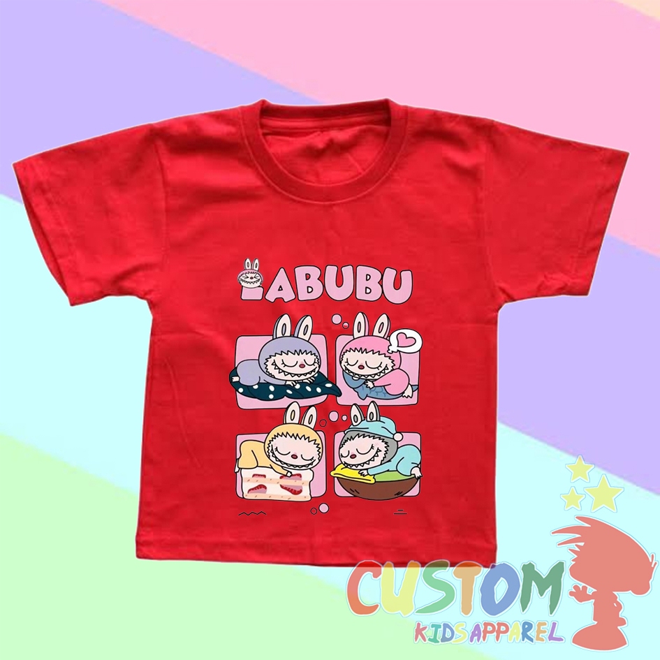 BAJU ANAK KAOS ANAK THE MONSTERS LABUBU EXCITING MACARONS