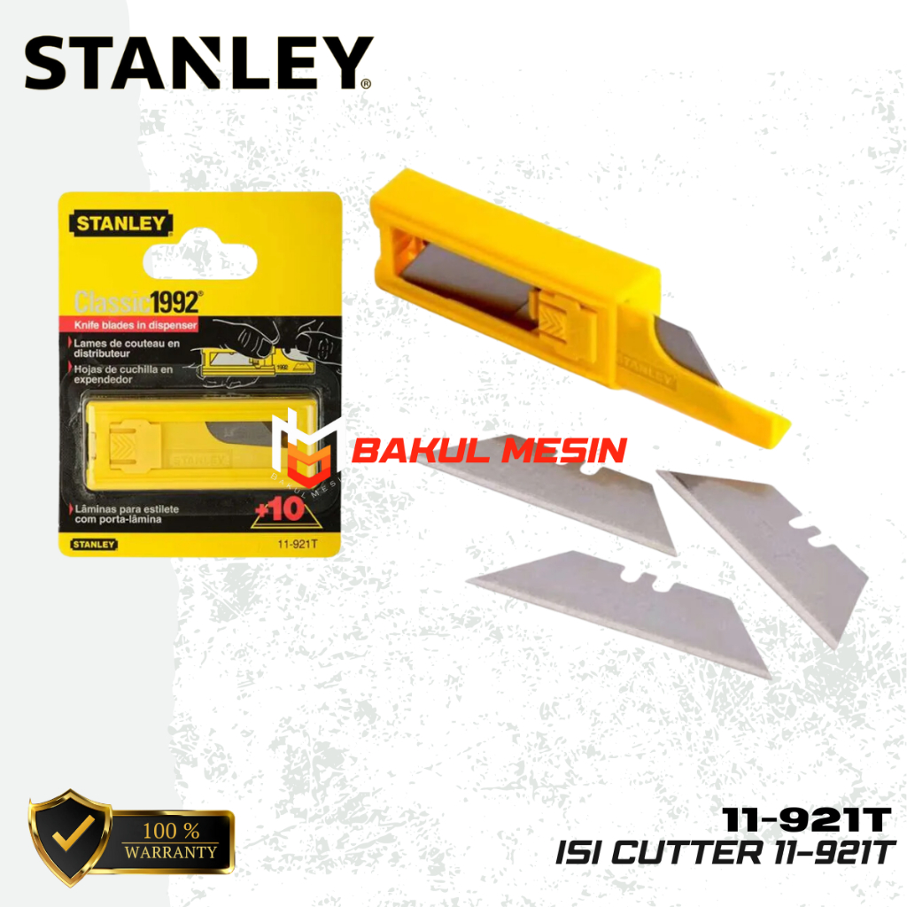 

STANLEY 11-921T Classic 1992 Utility Blades Pisau Cutter 10Pcs 11-921