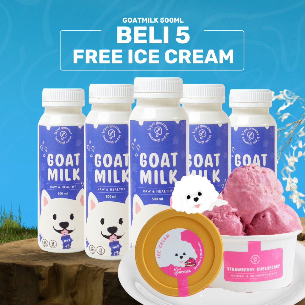 

PROMO Susu Kambing 500ml | Goat Milk Susu Untuk Anjing | Susu Untuk Kucing | BELI 5 FREE Ice Cream