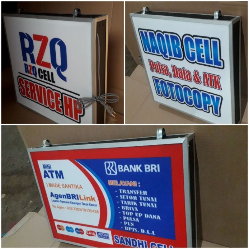 Neon Box Termurah Custom Akrilik 50x50 cm, 40x60 cm, 40x40 cm, 33x50 cm, 30x80 cm 30x100cm dan 50x10