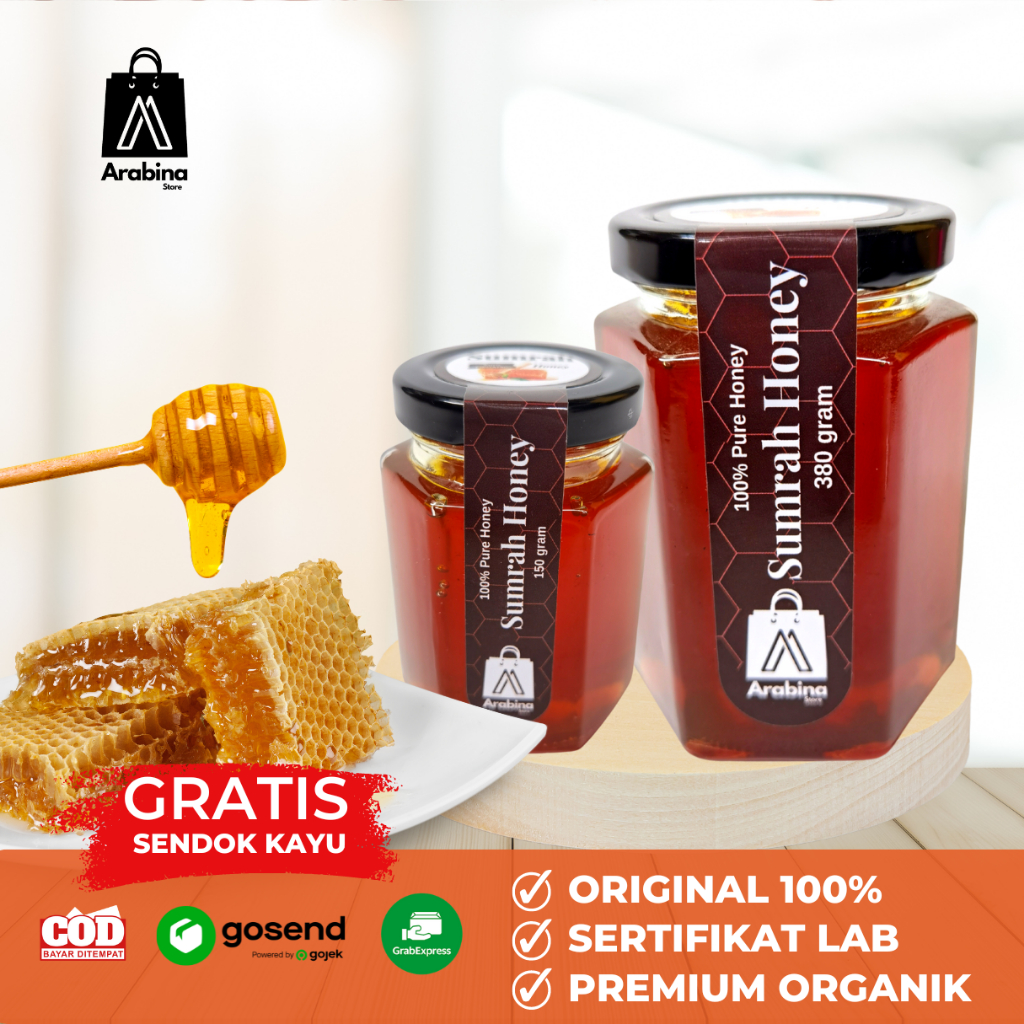 

Arabina - Madu Sumroh Yaman Sumrah Original Murni Grade A Bersertifikat Labolatorium