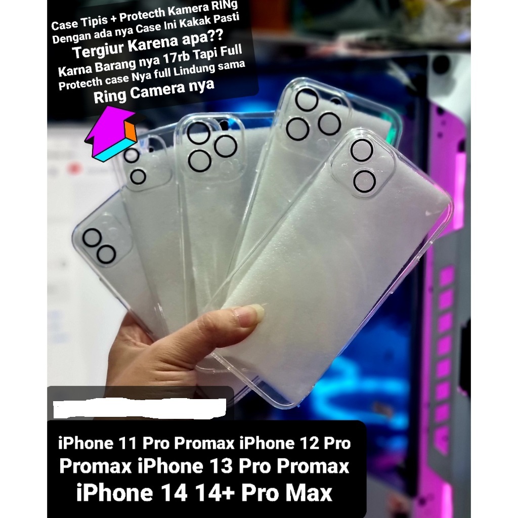 2024 Softcase SUPER TIPIS IPhone 14 14+ 13 Pro 11Pro Max 12 Promax 14Pro 13Pro 12Pro 11Promax  1 MM 