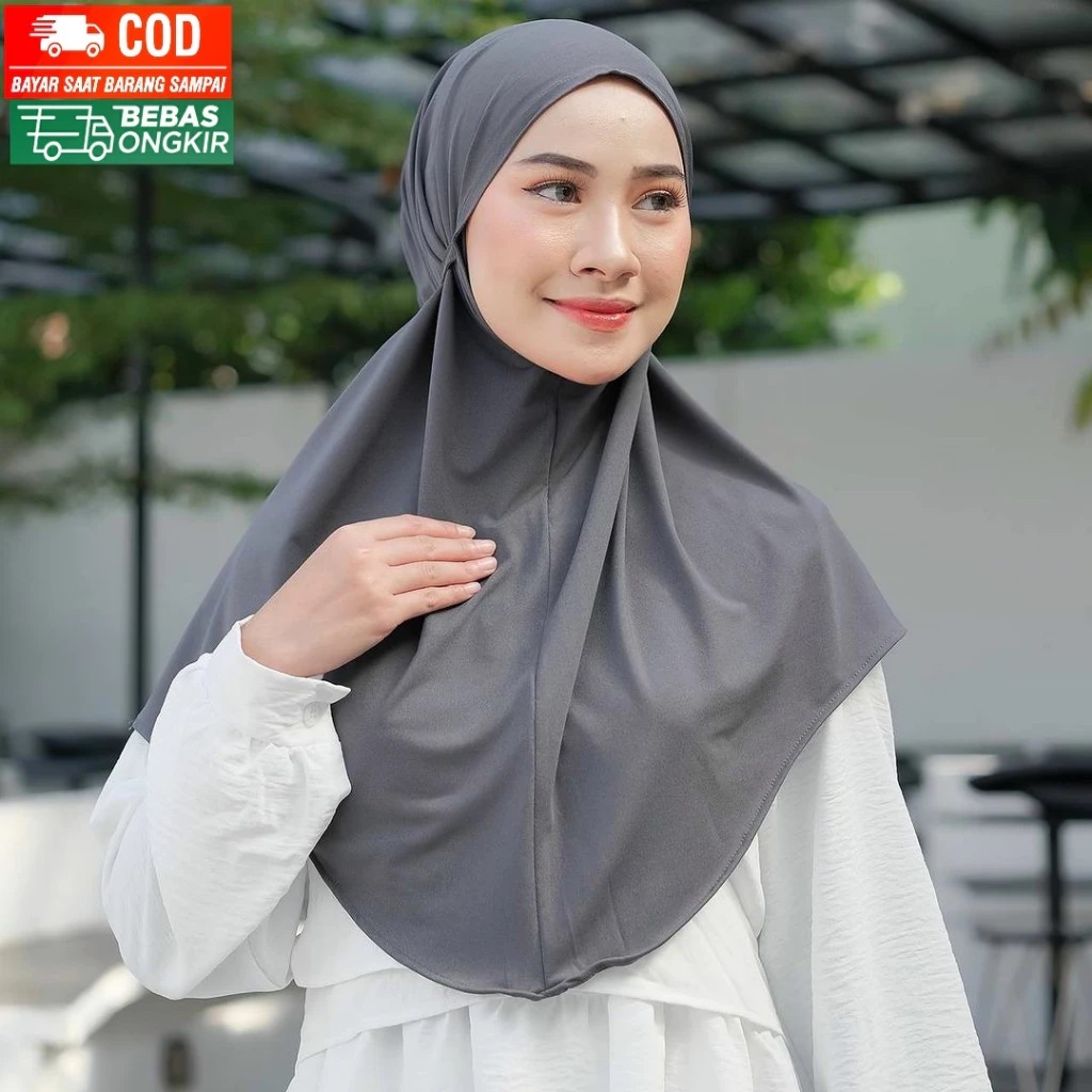 Hijab Bergo Tali Naya Non Pet / Non Pad Instan Aleya Jersey olahraga Daily / Bergo Sport Jersey Non 