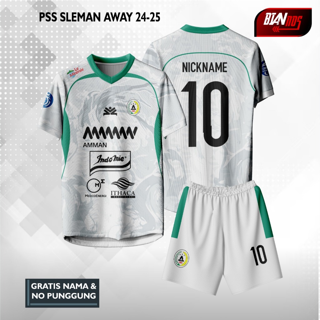 JERSEY BOLA PSS SLEMAN AWAY 2024/2025 FULL PRINTING (GRATIS CUSTOM NAMA & NOMOR )