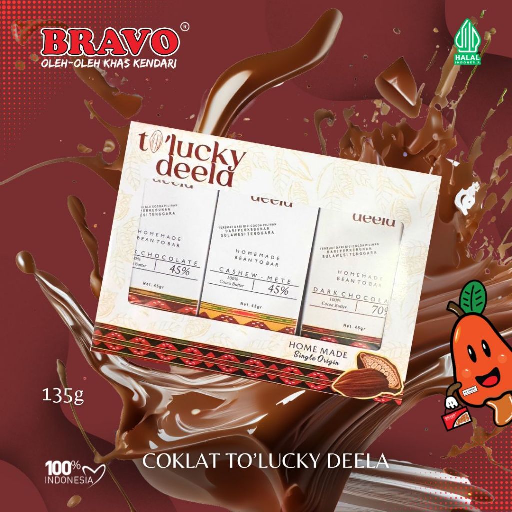 

COKLAT/COKELAT KHAS KENDARI ISI 3 (chocolate cashew+dark chocolate+milk chocolate)