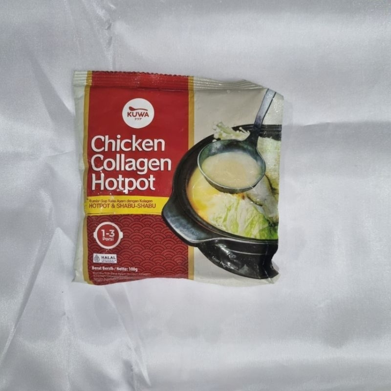 

Kuwa Chicken Collagen hotpot bumbu sup rasa ayam dengan kolagen shabu shabu praktis netto 100g