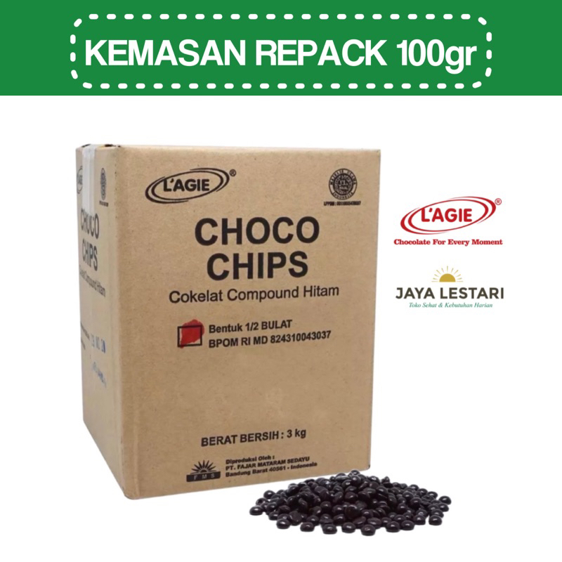 

Lagie Choco Chips 1/2 Bulat (Repack 100g)