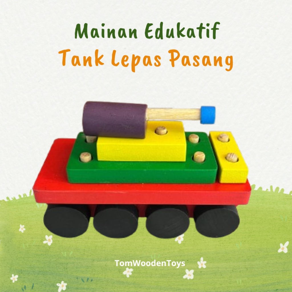 balok tank mainan edukatif anak tk paud mainan montessori