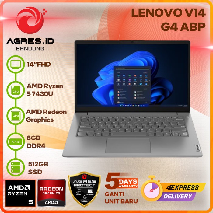 LENOVO V14 G4 ABP RYZEN 5 7430U 8GB 512GB 14" FHD