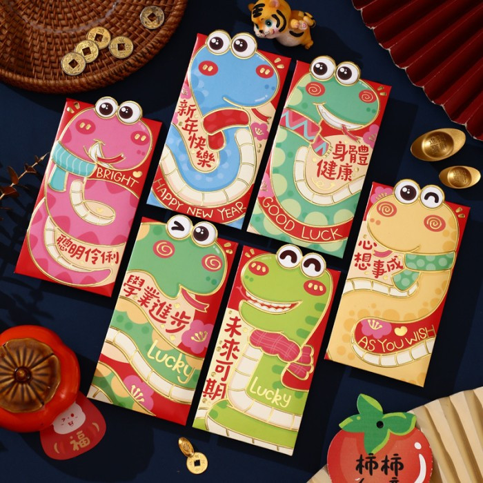 

NEW Angpao Kuping 3D 2025 Angpau Ular Premium isi 6 Amplop Angpao Imlek Tebal Ornamen Sincia Murah Grosir