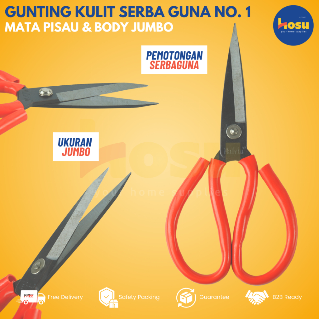 

Gunting Kulit Kodok Seng Serbaguna Gunting Multi Fungsi 8" Inch Heavy Duty / Gunting Kain Karet Serbaguna No.1 Mata Gunting JUMBO