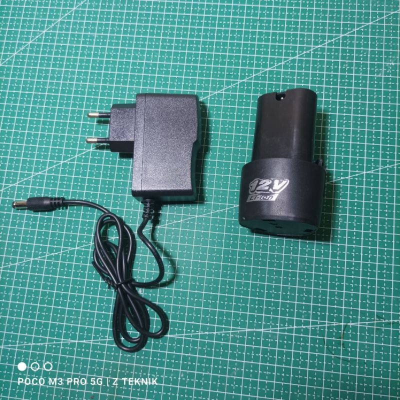 Baterai & Charger 12 volt universal