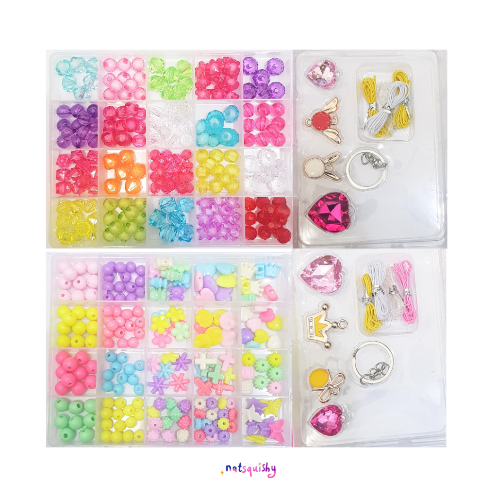 Kotak Manik Manik DIY 1 set Isi Ring Tali - Set Kotak Manik Manik