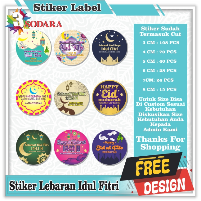 

Cetak stiker label lebaran stiker kemasan hari raya stiker hari raya
