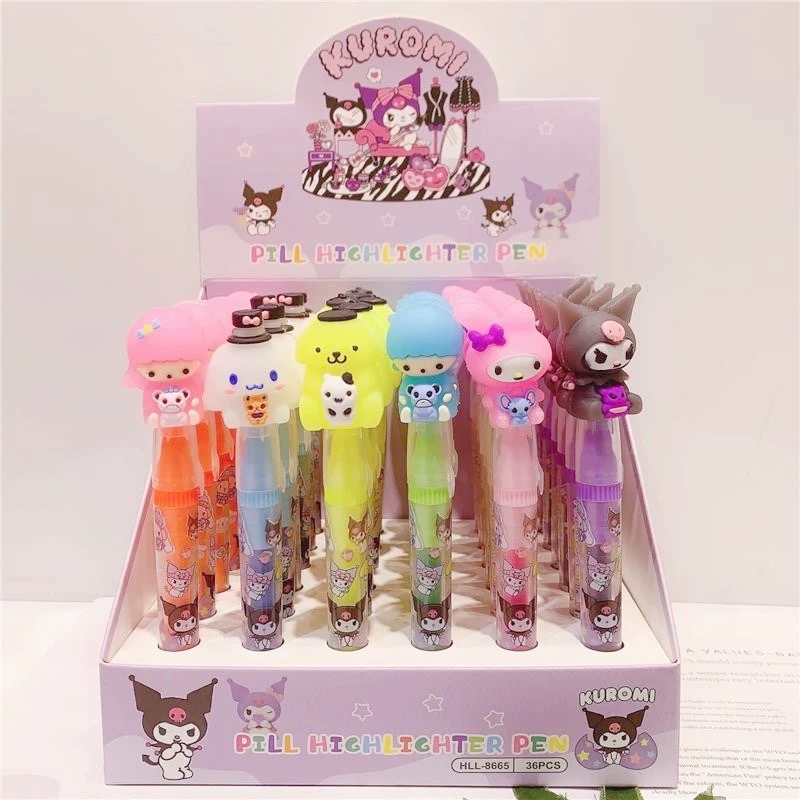 

1 pcs highlighter penanda berwarna kuromi sanrio cinnamoroll