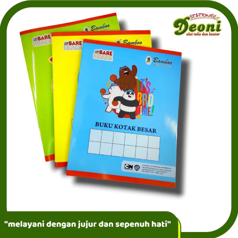 BAMBOO Buku Tulis Kwarto 38 Lembar Kotak Besar 1 Pcs