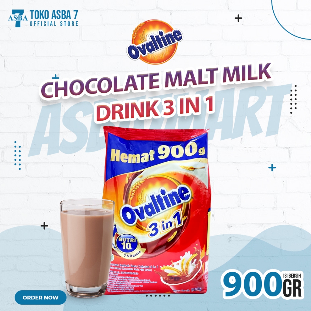 

OVALTINE 3IN1 CHOCOLATE MALT MILK DRINK 900G