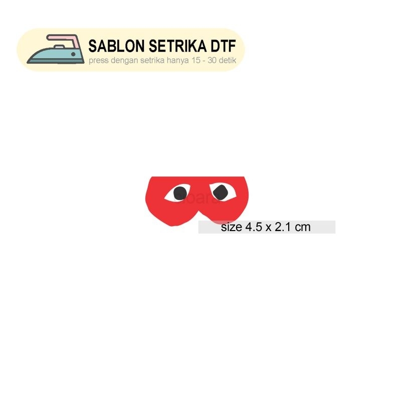 

Stiker Sablon Love CDG Setengah