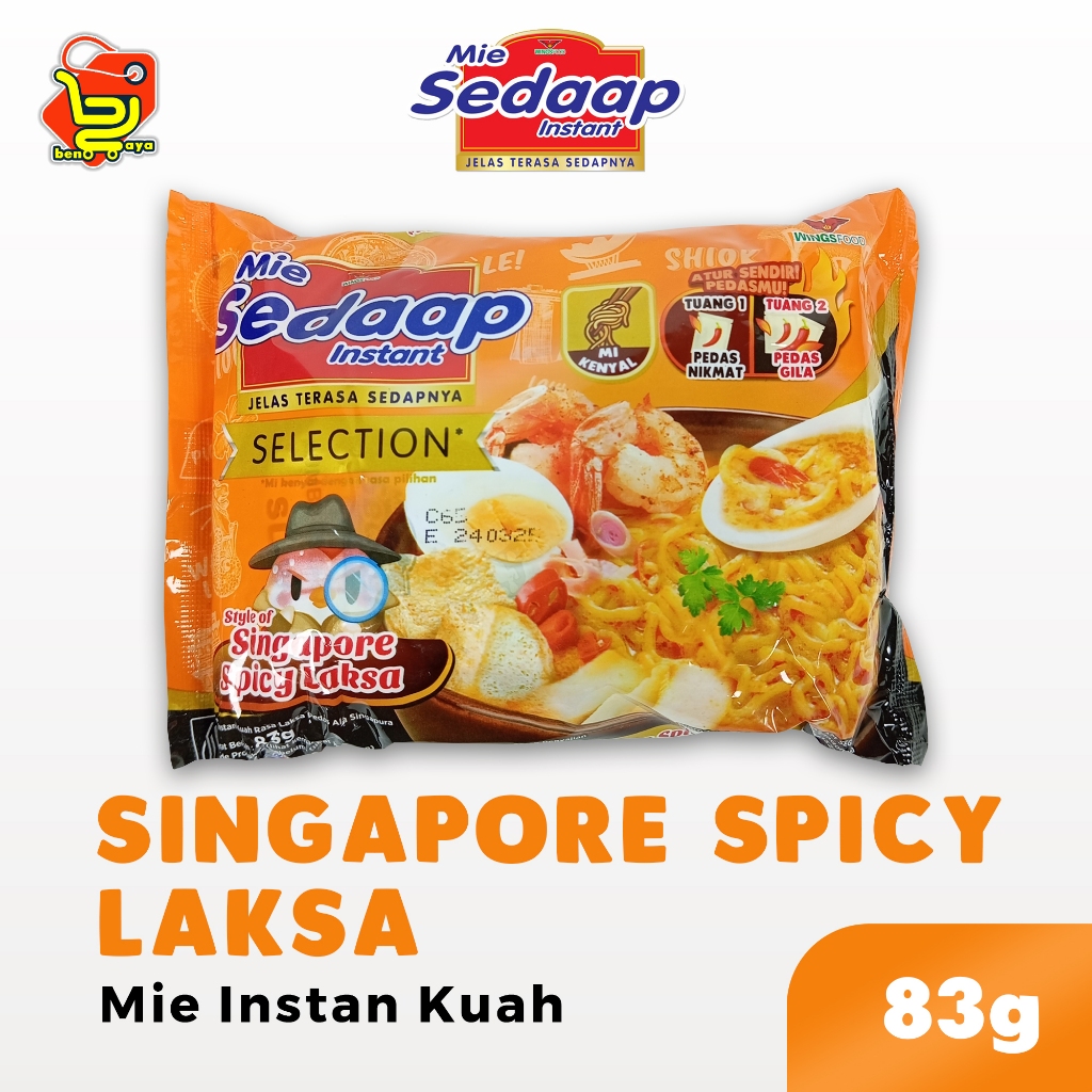 

Mie Sedaap Mi Singapore Spicy Laksa Mie Instan Kuah 83g