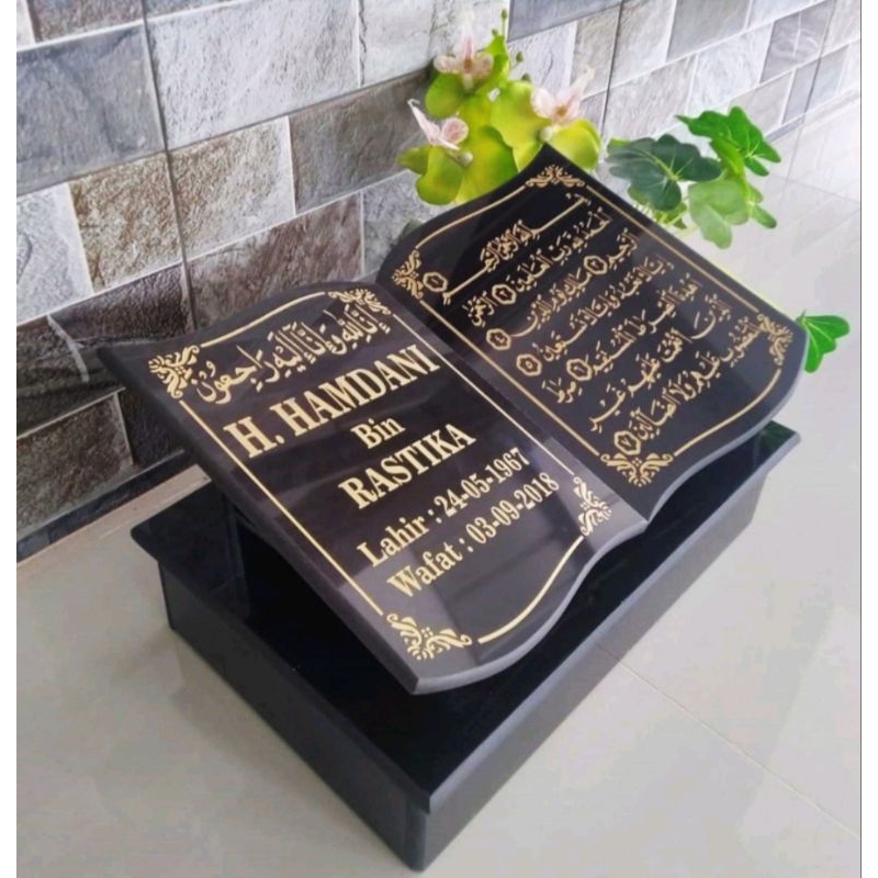 Hai Mampir Shop Batu Nisan Granit Modern Bentuk Buku