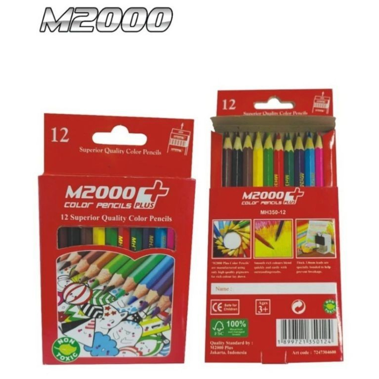 

1 SET Pensil Warna M2000 pendek isi 12 pcs atau 12 warna