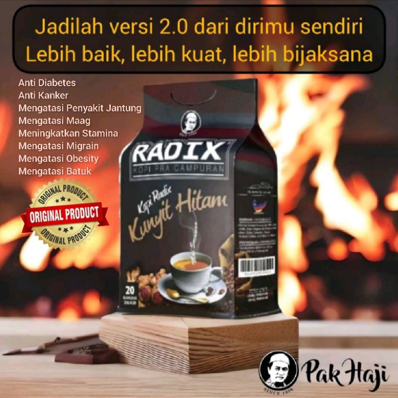 

[NEW] Kopi Radix Kunyit Hitam RKH HPA Original / Kemasan Pouch isi 20 Sachet