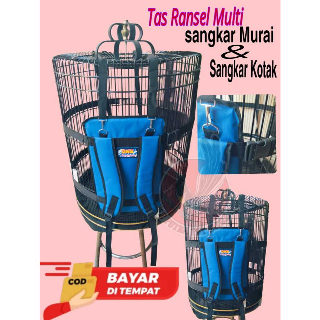 Tas ransel multi sangkar murai dan kotak