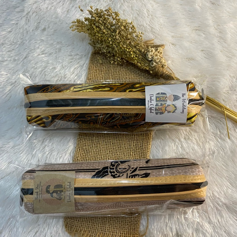 

(PAKET 50PCS) Souvenir Dompet Batik Tempat Pensil Hajatan Pernikahan Murah