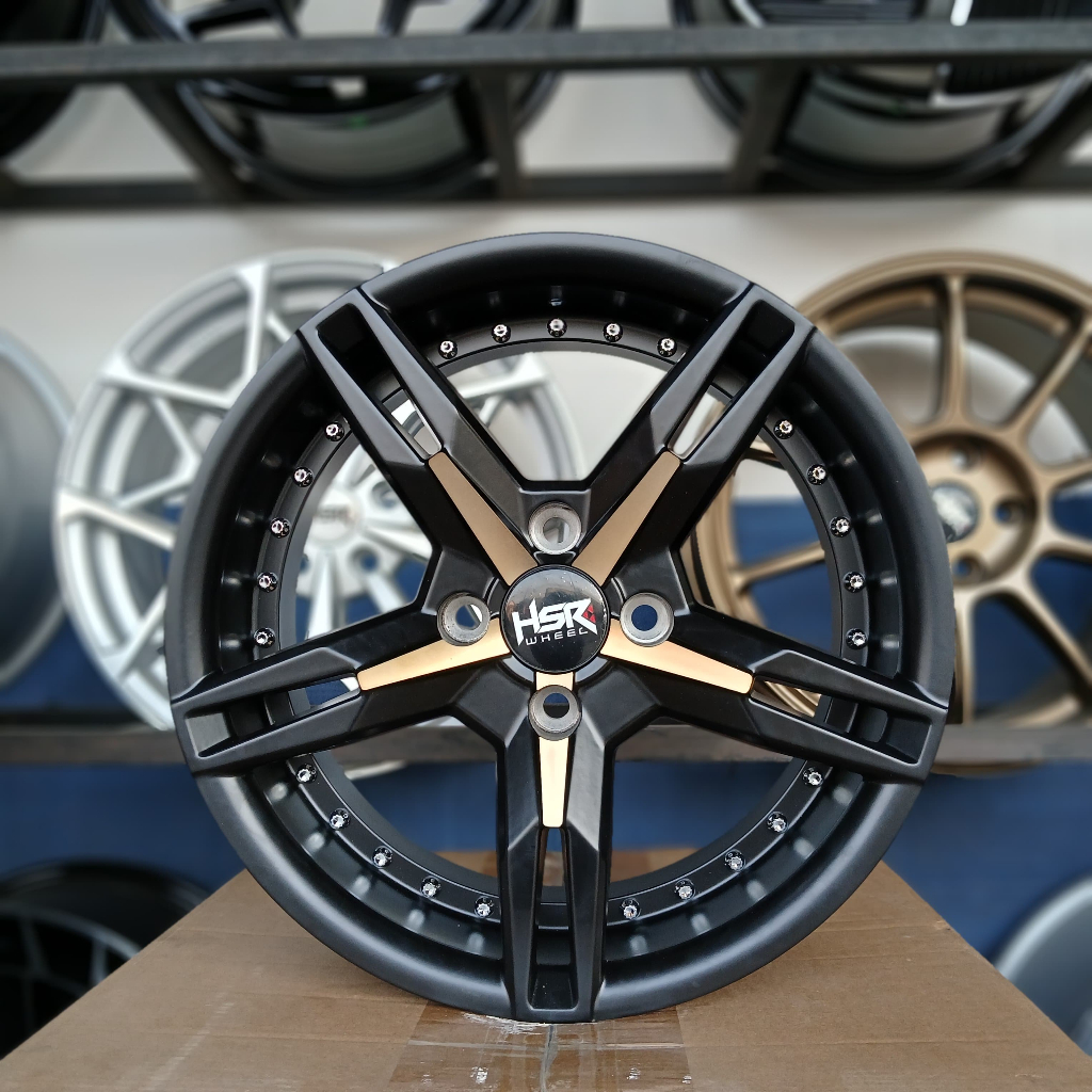 velg racing mobil brio ring 15 hsr keunikai pcd 4x100 et 40 | free ongkir