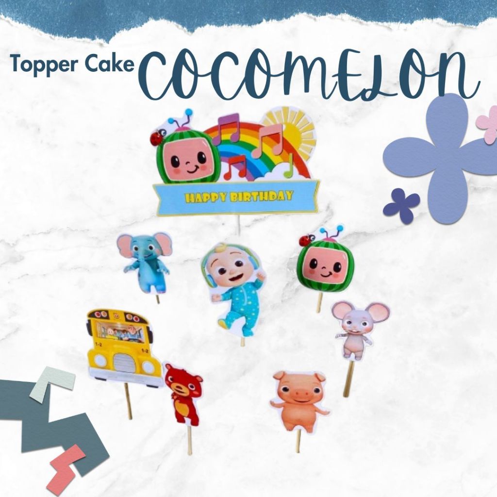 Topper Cocomelon / Topper Ulangtahun Cocomelon / Topper Cake Cocomelon