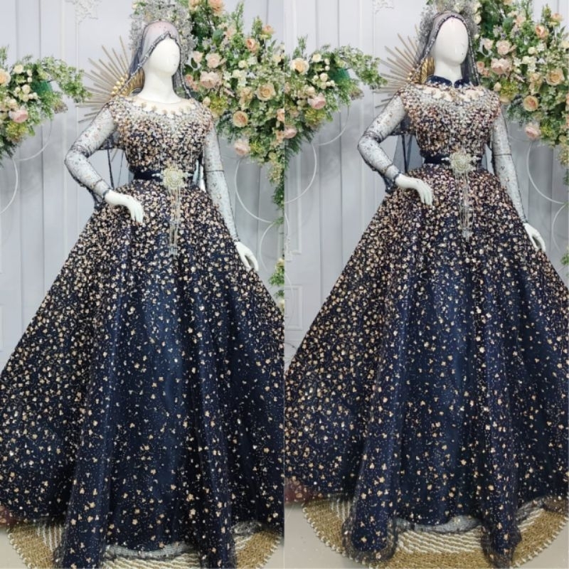 TERLARIS GAUN PENGANTIN BARBIE BEREKOR / GAUN PENGANTIN BARBIE/ BAJU WEDDING MODERN / GAUN PENGANTIN