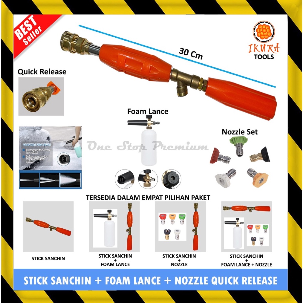 ALAT STIK GAGANG STICK SANCHIN SEMPROTAN TEKANAN TINGGI HH PRESSURE WATER TABUNG BOTOL FOAM LANCE FO