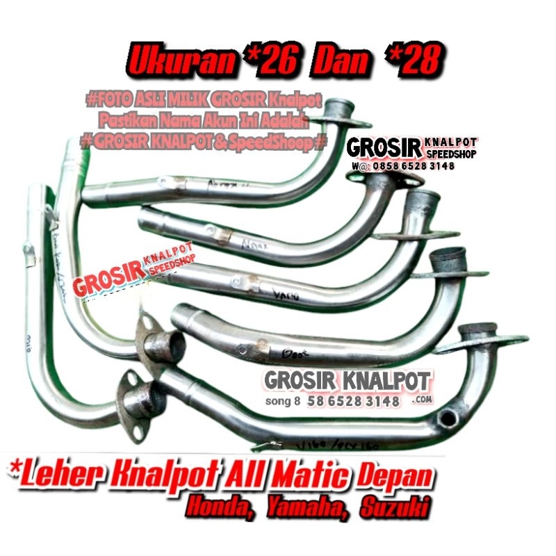 TERMURAH Pipa Leher Knalpot Depan Inlet 26 & 28 & RIQUEST Al matic HONDA Vario PCX 150 125 Old New G