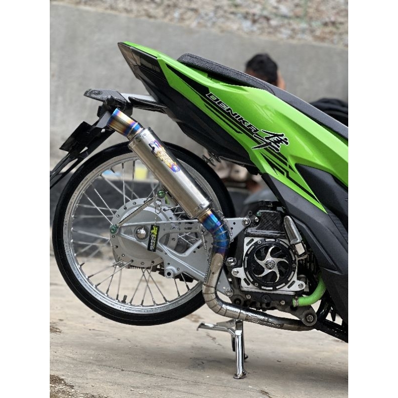 KENALPOT SAMLONG TYPE BLUE V2 ORIGINAL R_SEVEN RACING