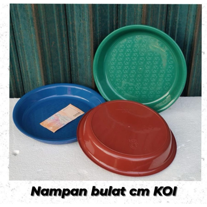 Nampan bulat plastik koi 30 cm
