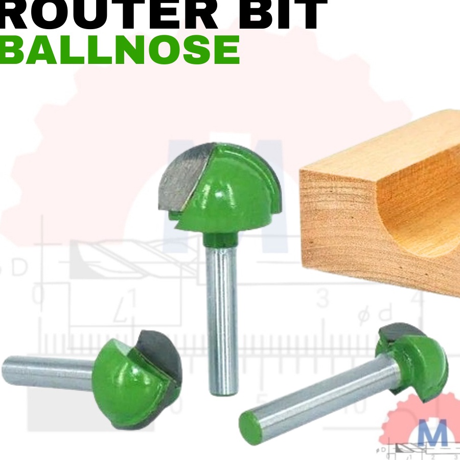 Mata Profil kayu bulat radius round bottom router bit