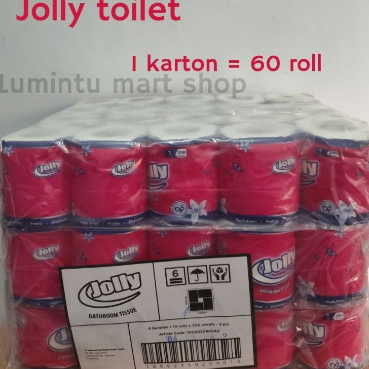 tissue toilet jolly 1 ball isi 6 Roll 2 Sheets
