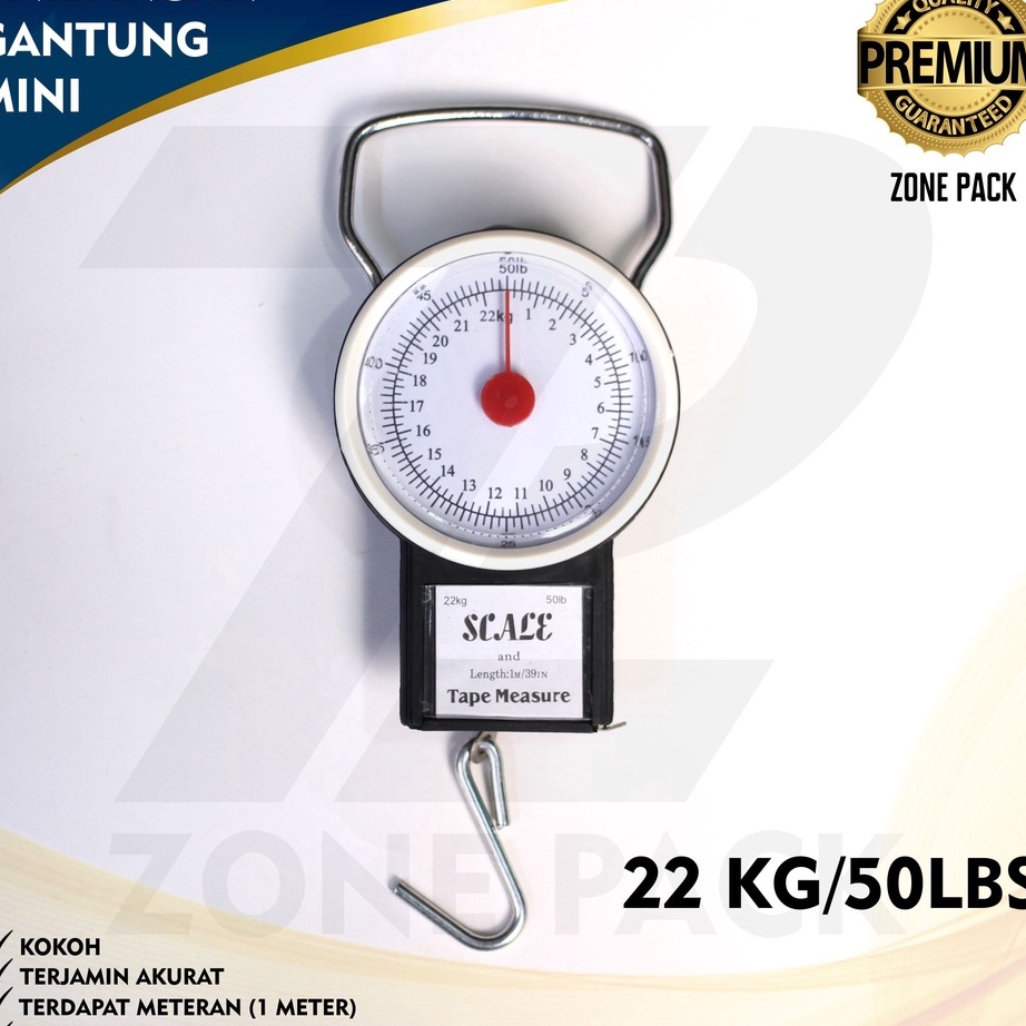 Timbangan Gantung Mini 22kg Alat Timbang Gantung Praktis Hanging Scale 22kg rah