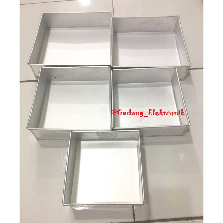 Loyang Kotak Tebal Loyang Segi Tebal Kue Bolu segi kotak Tinggi 5cm alunium Kotak persegi Packing Bu