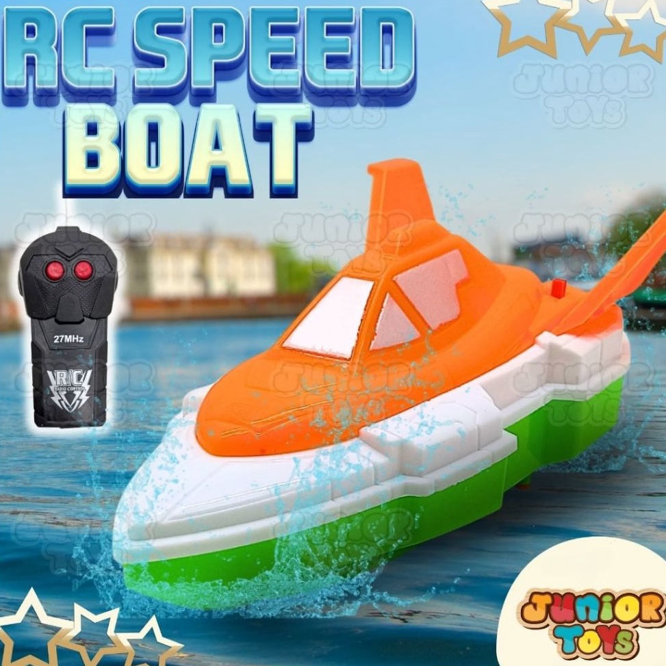 Super Populer Mainan Remote Control Speed Boat Perahu RC Kapal Laut Mengapung Di Atas Air