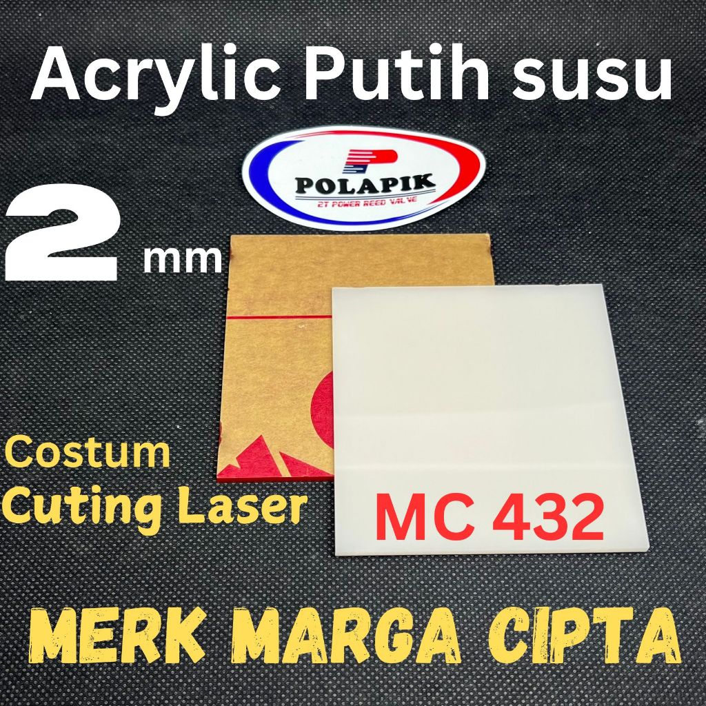 

Akrilic 2mm Putih Susu Marga Cipta Mc432 Costum Pemotongan Laser Axrylic 2mm Putih Susu Costum Laser