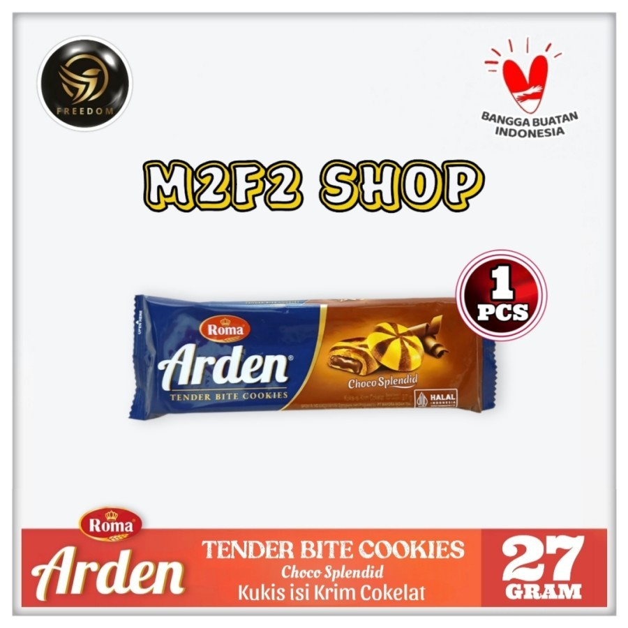 

Roma Arden Tender Bite Cookies Choco Splendid | Biskuit Kukis Krim Cokelat - 27 gr (Kemasan Satuan)